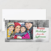 prettige feestdagen Digital Photo Cards Winter Sce Feestdagenkaart (Voorkant / Achterkant)