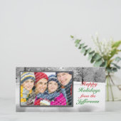 prettige feestdagen Digital Photo Cards Winter Sce Feestdagenkaart (Staand voorkant)