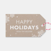 prettige feestdagen dit is ons cadeau Labels Kraft Cadeaulabel (Voorkant (Horizontaal))