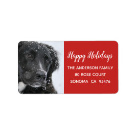 prettige feestdagen DOG- EN Sneeuwkeeradres Etiket