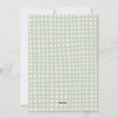 Prettige feestdagen Donkergroene handgetekende kri Feestdagenkaart (Achterkant)