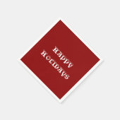 prettige feestdagen donkerrood papier servetten (Hoek)