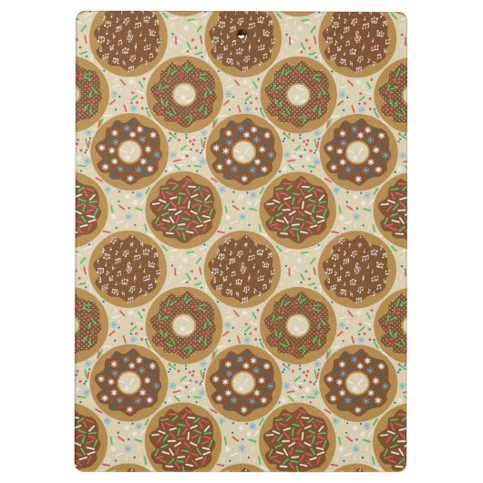 Prettige feestdagen donuts klembord (Achterkant)