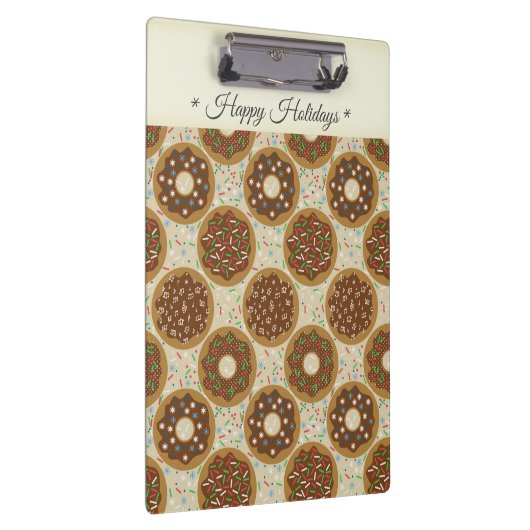 Prettige feestdagen donuts klembord (Rechts)