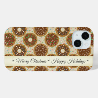 Prettige feestdagen Donuts Vrolijk Kerstfeest iPhone 15 Case