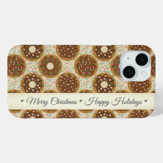 Prettige feestdagen Donuts Vrolijk Kerstfeest Case-Mate iPhone Case (Achterkant (horizontaal))