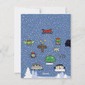 prettige feestdagen Doodle Jump Wenskaart Feestdagenkaart (Achterkant)