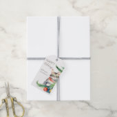 Prettige feestdagen door kerstboom cadeaulabel (Met Touw)