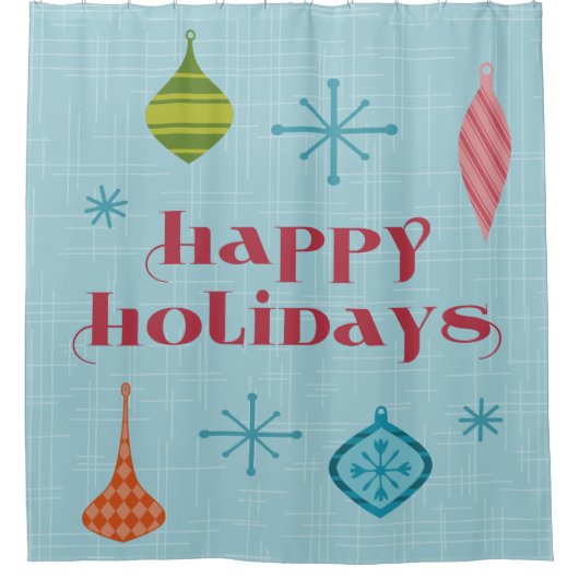 Prettige feestdagen douchegordijn (Voorkant)