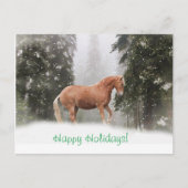 prettige feestdagen Draft Horse Briefkaart (Voorkant)