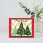 Prettige feestdagen Drie bomen (Staand voorkant)