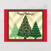 Prettige feestdagen Drie bomen (Voorkant)