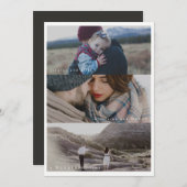 Prettige feestdagen Drie foto's Feestdagenkaart (Voorkant / Achterkant)