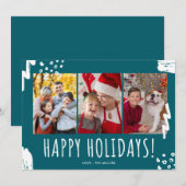 prettige feestdagen drie kerstdagen feestdagenkaart (Voorkant / Achterkant)