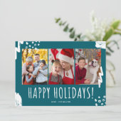 prettige feestdagen drie kerstdagen feestdagenkaart (Staand voorkant)