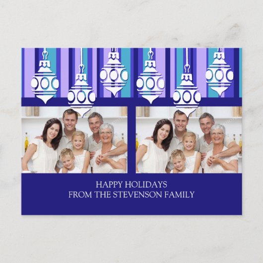 Prettige feestdagen Dubbele foto - Kerst Briefkaar (Voorkant)