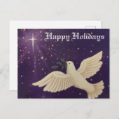Prettige feestdagen Duif van de Vrede - Briefkaart (Voorkant / Achterkant)