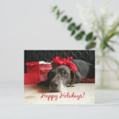 Prettige Feestdagen duitse staande hond (Staand voorkant)
