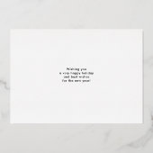 prettige feestdagen dusty blue zilver Modern één f (Achterkant)