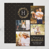 prettige feestdagen EDITABLE Color Festive Wreater Feestdagenkaart (Voorkant / Achterkant)