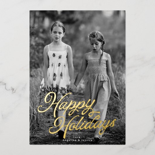 Prettige feestdagen Een foto belettering overlay (Voorkant)