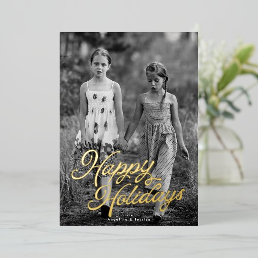 Prettige feestdagen Een foto belettering overlay (Staand Voorkant)