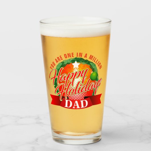 prettige feestdagen / Eén op een miljoen DAD (Jouw Glas (Voorkant gevuld)