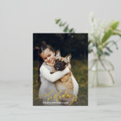 Prettige Feestdagen Eén Verticale Kerst Foto Goud (Staand Voorkant)