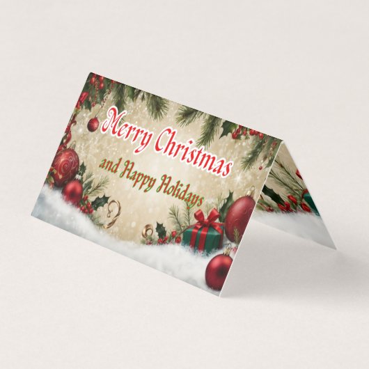 Prettige feestdagen Een vrolijk kerstfeest en Kaart (Voorkant)