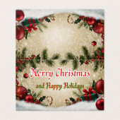 Prettige feestdagen Een vrolijk kerstfeest en Kaart (Buitenkant ongevouwen)