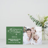 PRETTIGE FEESTDAGEN EENVOUDIG - 2013 GROEN FEESTDAGENKAART (Staand voorkant)