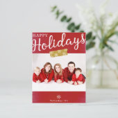 Prettige feestdagen Eenvoudig Briefkaart voor kers (Staand voorkant)