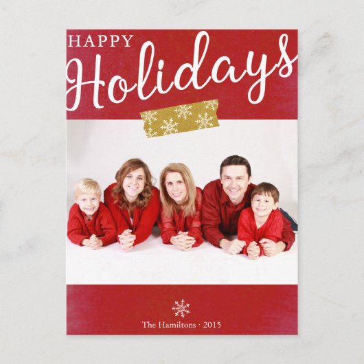 Prettige feestdagen Eenvoudig Briefkaart voor kers (Voorkant)