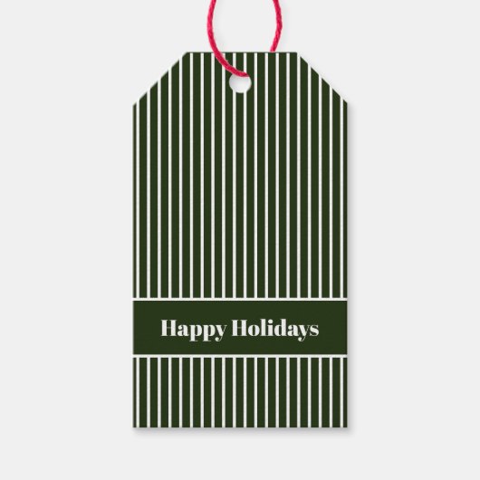 Prettige feestdagen Eenvoudig minimaal Cadeaulabel (Voorkant)