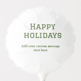 Prettige feestdagen Eenvoudig minimaal groen Ballon