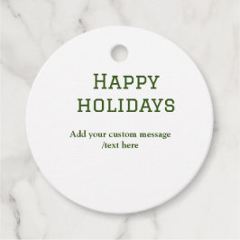 Prettige feestdagen Eenvoudig minimaal groen Bedankjes Labels