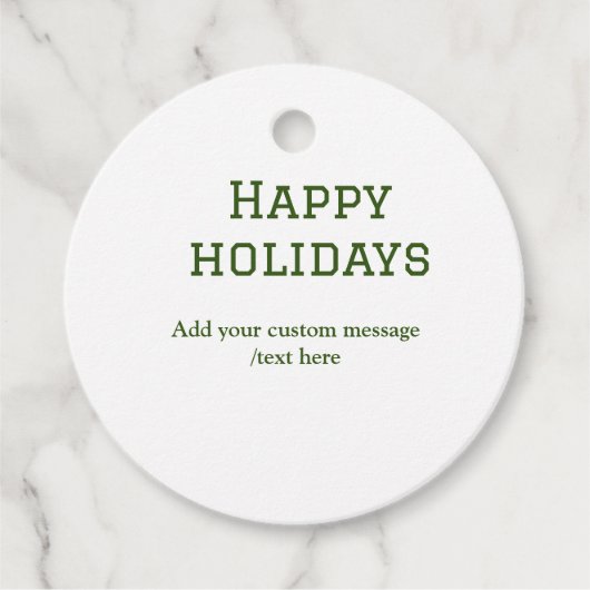 Prettige feestdagen Eenvoudig minimaal groen Bedankjes Labels (Voorkant)