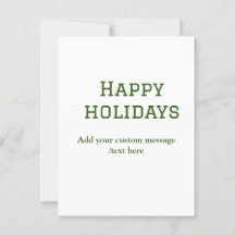 Prettige feestdagen Eenvoudig minimaal groen