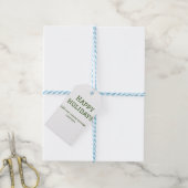 Prettige feestdagen Eenvoudig minimaal groen Cadeaulabel (Met Touw)