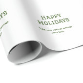 Prettige feestdagen Eenvoudig minimaal groen Cadeaupapier (Rol Hoek)