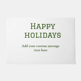 Prettige feestdagen Eenvoudig minimaal groen Deurmat