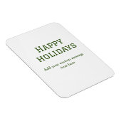 Prettige feestdagen Eenvoudig minimaal groen Magneet (Rechterzijde)