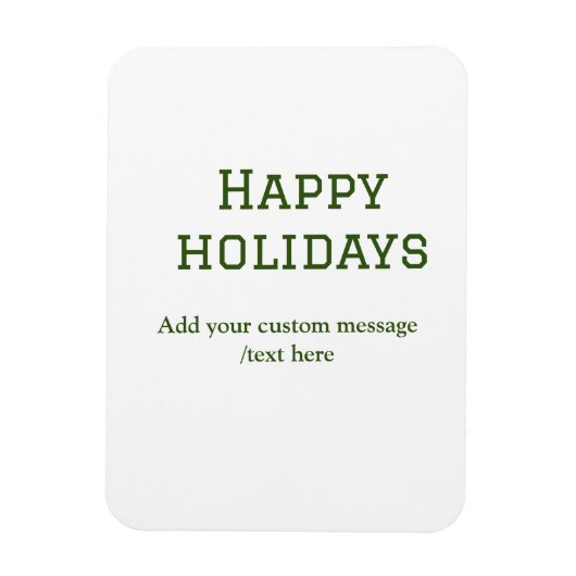 Prettige feestdagen Eenvoudig minimaal groen Magneet (Verticaal)