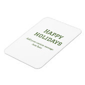 Prettige feestdagen Eenvoudig minimaal groen Magneet (Linkerzijde)