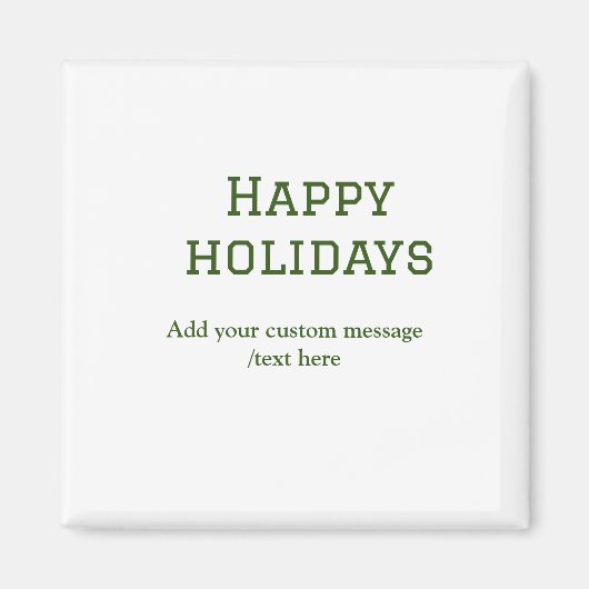 Prettige feestdagen Eenvoudig minimaal groen Magneet (Voorkant)