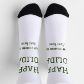 Prettige feestdagen Eenvoudig minimaal groen Sokken (Top)