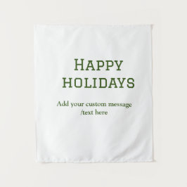 Prettige feestdagen Eenvoudig minimaal groen Wandkleed