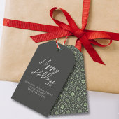 prettige feestdagen Eenvoudig minimalistisch scrip Cadeaulabel