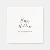 Prettige feestdagen Eenvoudig minimalistisch Servet (Voorkant)