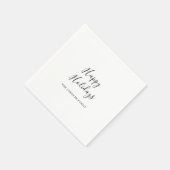 Prettige feestdagen Eenvoudig minimalistisch Servet (Hoek)